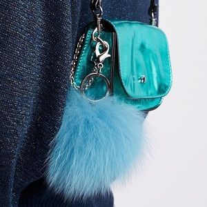 NWT Free People Disco Mini Purse Green Metallic